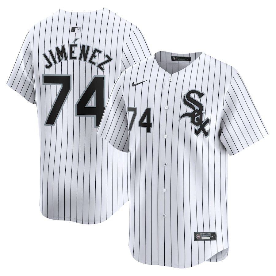 Men Chicago White Sox #74 Eloy Jimenez Nike White Home Limited Player MLB Jersey